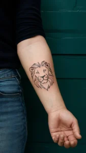 Lion forearm tattoo female Lion forearm tattoo male Lion forearm tattoos meaning Lion tattoo on arm small Lion arm tattoo female Lion Forearm Tattoo blue eyes