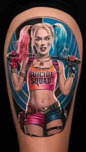 Harley Quinn tattoos for women Harley Quinn tattoos Suicide Squad Harley quinn Tattoos on Face Harley Quinn tattoo meaning Harley Quinn Tattoos arm Harley Quinn tattoos legs