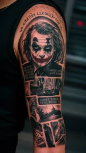 Heath Ledger Joker Tattoo Sleeve Heath Ledger Joker quotes Heath Ledger joker tattoo Stencil Heath ledger joker smile tattoo Heath Ledger tattoos meaning Heath Ledger Joker Drawing