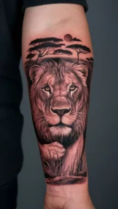 Lion forearm tattoo female Lion forearm tattoo male Lion forearm tattoos meaning Lion tattoo on arm small Lion arm tattoo female Lion Forearm Tattoo blue eyes