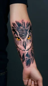 Owl eyes tattoos male Owl eyes tattoos meaning Owl Eyes Tattoo Hand Owl eyes Tattoo neck Owl eyes tattoo stencil Owl eyes tattoo simple