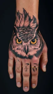 Owl eyes tattoos male Owl eyes tattoos meaning Owl Eyes Tattoo Hand Owl eyes Tattoo neck Owl eyes tattoo stencil Owl eyes tattoo simple