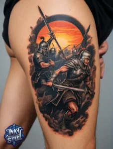 Battle royale tattoo designs - Battle royale tattoo ideas - Battle Royale tattoo meaning - Traditional battle Royale tattoo - Battle royale tattoo sleeve - Battle Royale japanese tattoo - 317 Tattoo - Tattoo specials Houston