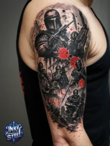 Battle royale tattoo designs - Battle royale tattoo ideas - Battle Royale tattoo meaning - Traditional battle Royale tattoo - Battle royale tattoo sleeve - Battle Royale japanese tattoo - 317 Tattoo - Tattoo specials Houston