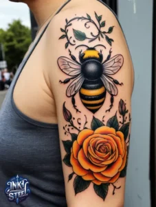 Bumble bee tattoo meaning - Bumble bee tattoo small - Bumble bee tattoo black and white - Bumble bee tattoo female - Bumble bee tattoo ideas - Bumble bee tattoo men