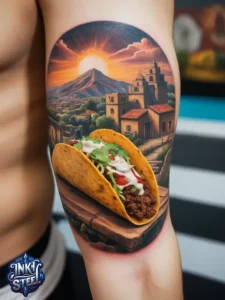 Taco tattoo designs- Taco tattoo Black and white - Taco Tattoo Ideas - Taco tattoo small - Funny Taco Tattoo - Taco tattoo cute