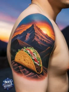 Taco tattoo designs- Taco tattoo Black and white - Taco Tattoo Ideas - Taco tattoo small - Funny Taco Tattoo - Taco tattoo cute