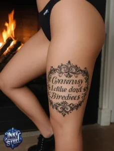 Thigh quote tattoos for females - Thigh quote tattoo men - Thigh quote Tattoos for Females with meaning - Thigh quote tattoo ideas - Thigh quote tattoo meaning - Front thigh quote tattoo