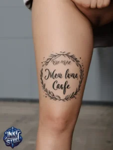 Thigh quote tattoos for females - Thigh quote tattoo men - Thigh quote Tattoos for Females with meaning - Thigh quote tattoo ideas - Thigh quote tattoo meaning - Front thigh quote tattoo