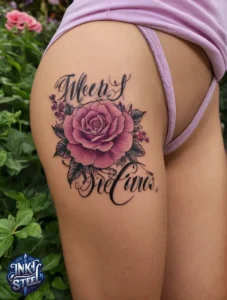 Thigh quote tattoos for females - Thigh quote tattoo men - Thigh quote Tattoos for Females with meaning - Thigh quote tattoo ideas - Thigh quote tattoo meaning - Front thigh quote tattoo