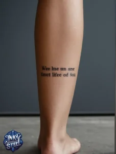 Thigh quote tattoos for females - Thigh quote tattoo men - Thigh quote Tattoos for Females with meaning - Thigh quote tattoo ideas - Thigh quote tattoo meaning - Front thigh quote tattoo