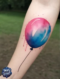 Balloon tattoo meaning - Balloon tattoo small - Balloon tattoo ideas - 3 balloon tattoo - Balloon tattoo with Names - Hot air balloon tattoo