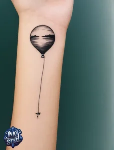 Balloon tattoo meaning - Balloon tattoo small - Balloon tattoo ideas - 3 balloon tattoo - Balloon tattoo with Names - Hot air balloon tattoo