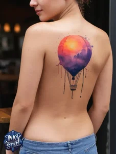 Balloon tattoo meaning - Balloon tattoo small - Balloon tattoo ideas - 3 balloon tattoo - Balloon tattoo with Names - Hot air balloon tattoo