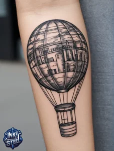 Balloon tattoo meaning - Balloon tattoo small - Balloon tattoo ideas - 3 balloon tattoo - Balloon tattoo with Names - Hot air balloon tattoo