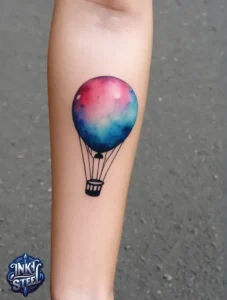 Balloon tattoo meaning - Balloon tattoo small - Balloon tattoo ideas - 3 balloon tattoo - Balloon tattoo with Names - Hot air balloon tattoo