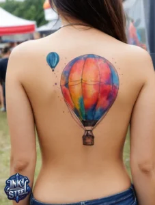 Balloon tattoo meaning - Balloon tattoo small - Balloon tattoo ideas - 3 balloon tattoo - Balloon tattoo with Names - Hot air balloon tattoo