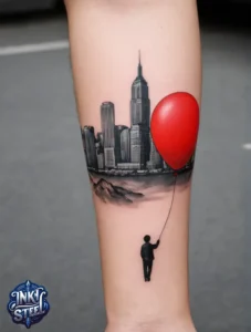 Balloon tattoo meaning - Balloon tattoo small - Balloon tattoo ideas - 3 balloon tattoo - Balloon tattoo with Names - Hot air balloon tattoo