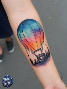 Balloon tattoo meaning - Balloon tattoo small - Balloon tattoo ideas - 3 balloon tattoo - Balloon tattoo with Names - Hot air balloon tattoo