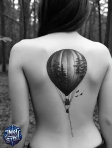 Balloon tattoo meaning - Balloon tattoo small - Balloon tattoo ideas - 3 balloon tattoo - Balloon tattoo with Names - Hot air balloon tattoo