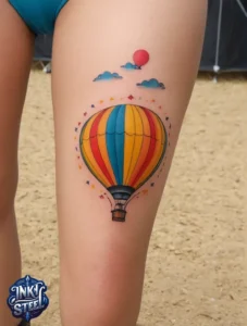 Balloon tattoo meaning - Balloon tattoo small - Balloon tattoo ideas - 3 balloon tattoo - Balloon tattoo with Names - Hot air balloon tattoo