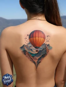 Balloon tattoo meaning - Balloon tattoo small - Balloon tattoo ideas - 3 balloon tattoo - Balloon tattoo with Names - Hot air balloon tattoo