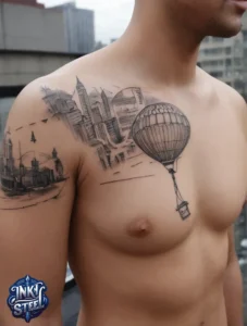 Balloon tattoo meaning - Balloon tattoo small - Balloon tattoo ideas - 3 balloon tattoo - Balloon tattoo with Names - Hot air balloon tattoo