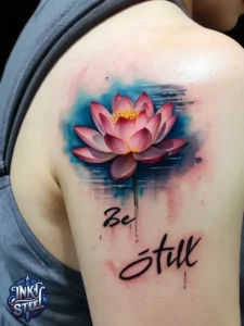 Be still tattoo meaning - Be Still tattoo Ideas -Be still tattoos for females - Be still tattoo small - Be still tattoo with cross - Be still tattoo with Flower