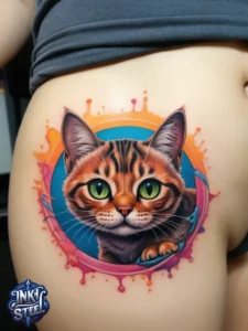 Belly button cat tattoo meaning - Belly button cat tattoo men - Belly button cat tattoo female - Belly button cat tattoo male - Belly button cat tattoo ideas - Funny cat belly button Tattoo - Cat tattoo belly button king of Staten Island - Belly button cat tattoo forearm