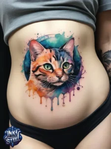 Belly button cat tattoo meaning - Belly button cat tattoo men - Belly button cat tattoo female - Belly button cat tattoo male - Belly button cat tattoo ideas - Funny cat belly button Tattoo - Cat tattoo belly button king of Staten Island - Belly button cat tattoo forearm