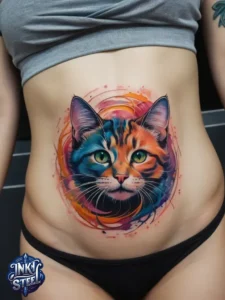 Belly button cat tattoo meaning - Belly button cat tattoo men - Belly button cat tattoo female - Belly button cat tattoo male - Belly button cat tattoo ideas - Funny cat belly button Tattoo - Cat tattoo belly button king of Staten Island - Belly button cat tattoo forearm