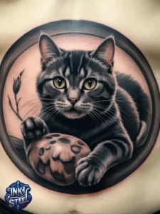 Belly button cat tattoo meaning - Belly button cat tattoo men - Belly button cat tattoo female - Belly button cat tattoo male - Belly button cat tattoo ideas - Funny cat belly button Tattoo - Cat tattoo belly button king of Staten Island - Belly button cat tattoo forearm