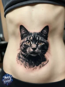 Belly button cat tattoo meaning - Belly button cat tattoo men - Belly button cat tattoo female - Belly button cat tattoo male - Belly button cat tattoo ideas - Funny cat belly button Tattoo - Cat tattoo belly button king of Staten Island - Belly button cat tattoo forearm