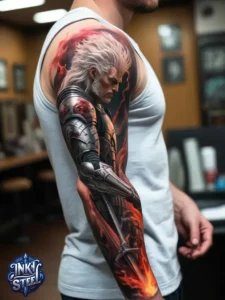 Berserk tattoo meaning - Berserk tattoo Brand of Sacrifice - Berserk tattoo ideas - Berserk tattoo Guts - Berserk tattoo neck - Berserk tattoo sleeve