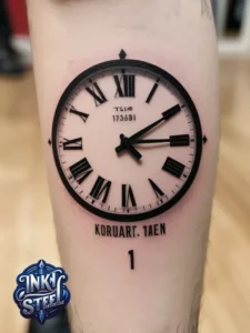 Temporary birth clock tattoos - Birth clock tattoo with name - Birth clock tattoos for guys - Birth clock tattoo small - Birth clock tattoo ideas - Time of birth Tattoo small