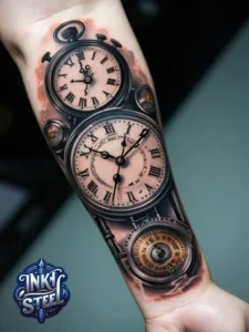 Temporary birth clock tattoos - Birth clock tattoo with name - Birth clock tattoos for guys - Birth clock tattoo small - Birth clock tattoo ideas - Time of birth Tattoo small