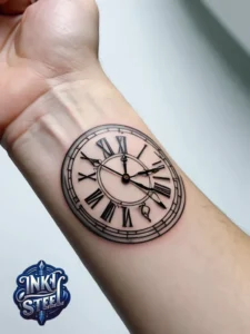 Temporary birth clock tattoos - Birth clock tattoo with name - Birth clock tattoos for guys - Birth clock tattoo small - Birth clock tattoo ideas - Time of birth Tattoo small