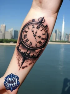 Temporary birth clock tattoos - Birth clock tattoo with name - Birth clock tattoos for guys - Birth clock tattoo small - Birth clock tattoo ideas - Time of birth Tattoo small