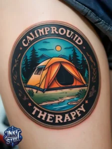 Campsite tattoos for females - Campsite tattoos for guys - Campsite tattoo meaning - Campsite tattoo small - Camping tattoo minimalist - Camping tattoos for guys