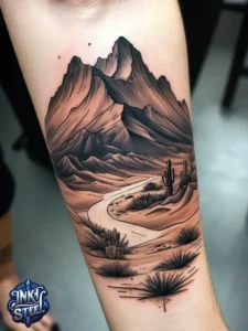 Desert tattoo Minimal - Desert tattoo meaning - Desert tattoos for females - Desert tattoo ideas - Desert Tattoo sleeve - Traditional desert tattoo