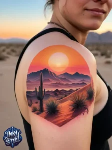 Desert tattoo Minimal - Desert tattoo meaning - Desert tattoos for females - Desert tattoo ideas - Desert Tattoo sleeve - Traditional desert tattoo