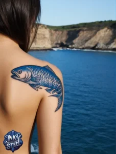 Simple fish tattoo small - Simple fish tattoo meaning - Simple fish tattoo on hand - Simple fish tattoo ideas - Small fish tattoos for Guys - Simple fish tattoos for females