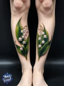 Flower leg tattoos for females - Unique Flower Leg Tattoos for females - Simple flower leg tattoos - Small flower leg tattoos for females - Flower Leg Tattoo male - Lower leg Flower Tattoo