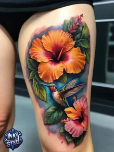 Flower leg tattoos for females - Unique Flower Leg Tattoos for females - Simple flower leg tattoos - Small flower leg tattoos for females - Flower Leg Tattoo male - Lower leg Flower Tattoo