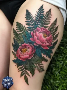 Flower leg tattoos for females - Unique Flower Leg Tattoos for females - Simple flower leg tattoos - Small flower leg tattoos for females - Flower Leg Tattoo male - Lower leg Flower Tattoo