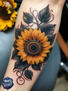 Flower leg tattoos for females - Unique Flower Leg Tattoos for females - Simple flower leg tattoos - Small flower leg tattoos for females - Flower Leg Tattoo male - Lower leg Flower Tattoo