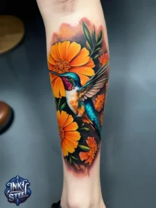 Flower leg tattoos for females - Unique Flower Leg Tattoos for females - Simple flower leg tattoos - Small flower leg tattoos for females - Flower Leg Tattoo male - Lower leg Flower Tattoo