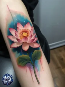 Flower leg tattoos for females - Unique Flower Leg Tattoos for females - Simple flower leg tattoos - Small flower leg tattoos for females - Flower Leg Tattoo male - Lower leg Flower Tattoo