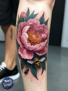 Flower leg tattoos for females - Unique Flower Leg Tattoos for females - Simple flower leg tattoos - Small flower leg tattoos for females - Flower Leg Tattoo male - Lower leg Flower Tattoo