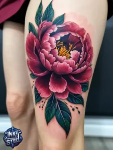 Flower leg tattoos for females - Unique Flower Leg Tattoos for females - Simple flower leg tattoos - Small flower leg tattoos for females - Flower Leg Tattoo male - Lower leg Flower Tattoo